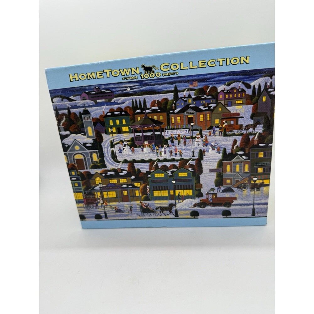 Vintage Hometown Collection SNOWMAN CONTEST 1000 PCS Puzzle The Artist Heronim‎